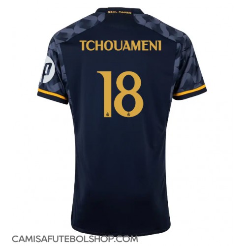 Camisa de time de futebol Real Madrid Aurelien Tchouameni #18 Replicas 2º Equipamento 2023-24 Manga Curta